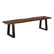 Ditman Live Edge Wood Dining Bench Grey Sheesham