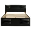 Coaster Briana Transitional Wood California King Storage Bookcase Bed in Black