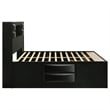 Coaster Briana Transitional Wood California King Storage Bookcase Bed in Black