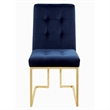 Cisco Velvet Upholstered Dining Side Chair Gold