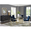 Cisco Velvet Upholstered Dining Side Chair Gold