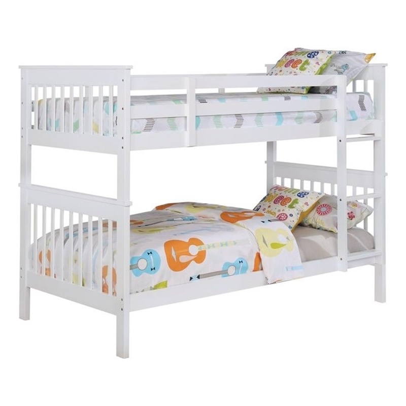 Chapman Wood Twin Over Twin Bunk Bed White
