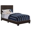 Dorian Faux Leather Upholstered Twin Panel Bed Brown