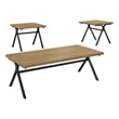 Colmar 3-piece Engineered Wood Coffee Table Set Golden Oak