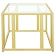 Adri Rectangular Glass Top Coffee Table Matte Brass