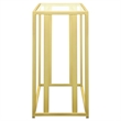 Adri Glass Top Entryway Console Table Matte Brass