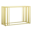 Adri Glass Top Entryway Console Table Matte Brass