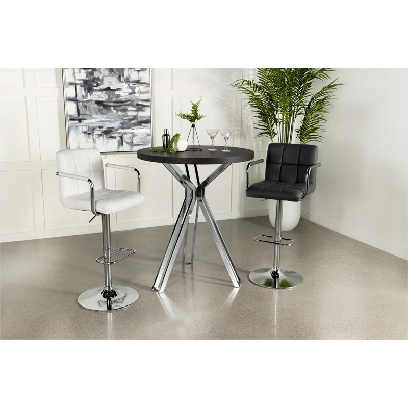 Edgerton Round 35-inch Pub Height Bistro Bar Table Dark Oak