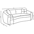 Isabella Faux Sheepskin Upholstered Sofa Natural