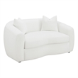 Isabella Faux Sheepskin Upholstered Loveseat Natural