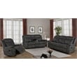 Lawrence Upholstered Padded Arm Reclining Sofa Charcoal