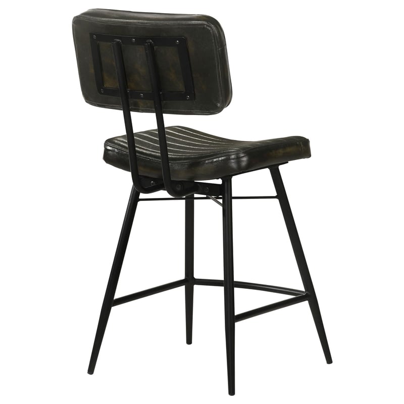 Partridge Leather Counter Chair Antique Espresso