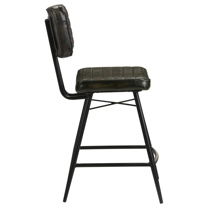 Partridge Leather Counter Chair Antique Espresso