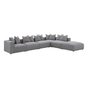 Jennifer 6-piece Upholstered Modular Sectional Grey