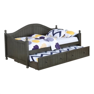 Coaster Julie Transitional Wood Twin Daybed with Trundle Warm Gray