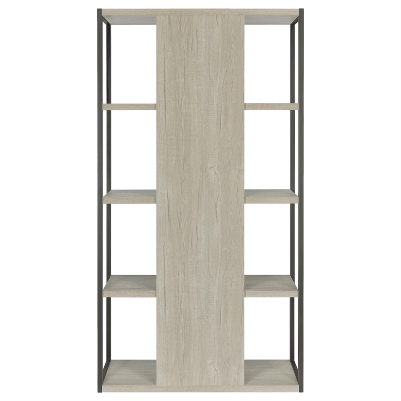 Loomis 72-inch 4-shelf Bookshelf Whitewashed Grey