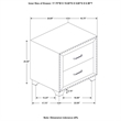 Melody Upholstered 2-drawer Nightstand Pacific Blue