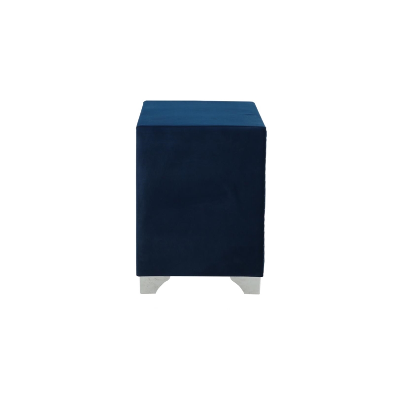 Melody Upholstered 2-drawer Nightstand Pacific Blue