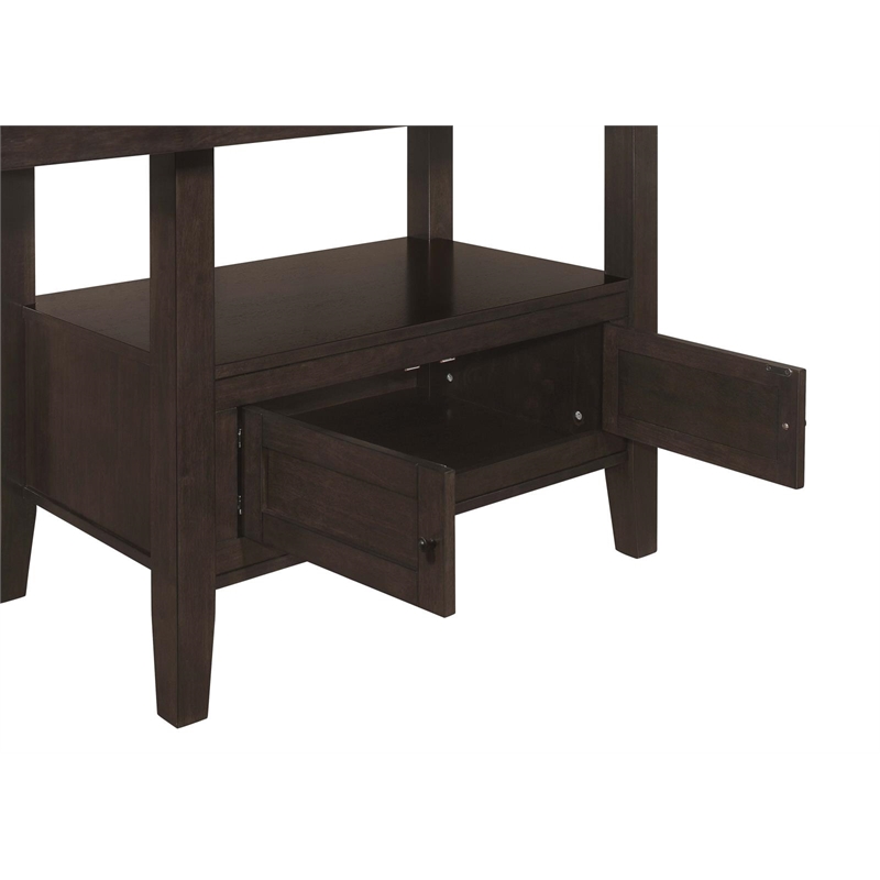 Coaster Prentiss Wood Counter Height Table with Butterfly Leaf in Cappuccino