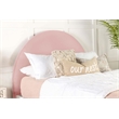 Coaster June Transitional Velvet Upholstered Arched Twin Headboard Blush