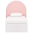 Coaster June Transitional Velvet Upholstered Arched Twin Headboard Blush