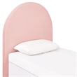 Coaster June Transitional Velvet Upholstered Arched Twin Headboard Blush