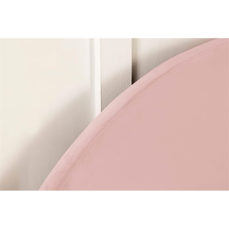 Coaster June Transitional Velvet Upholstered Arched Twin Headboard Blush