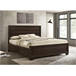 Kauffman Wood California King Storage Panel Bed Dark Cocoa