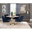 Kella Round 50-inch Marble Top Dining Table White Marble