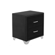 Melody Upholstered 2-drawer Nightstand Grey