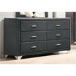 Melody 6-drawer Upholstered Dresser Grey