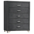 Melody 5-drawer Bedroom Chest Grey