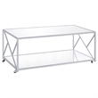 Coaster Provins 3-piece Metal Occasional Table Set Clear Mirror and Chrome