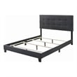 Mapes Upholstered Eastern King Panel Bed Charcoal