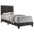 Mapes Upholstered Twin Panel Bed Charcoal