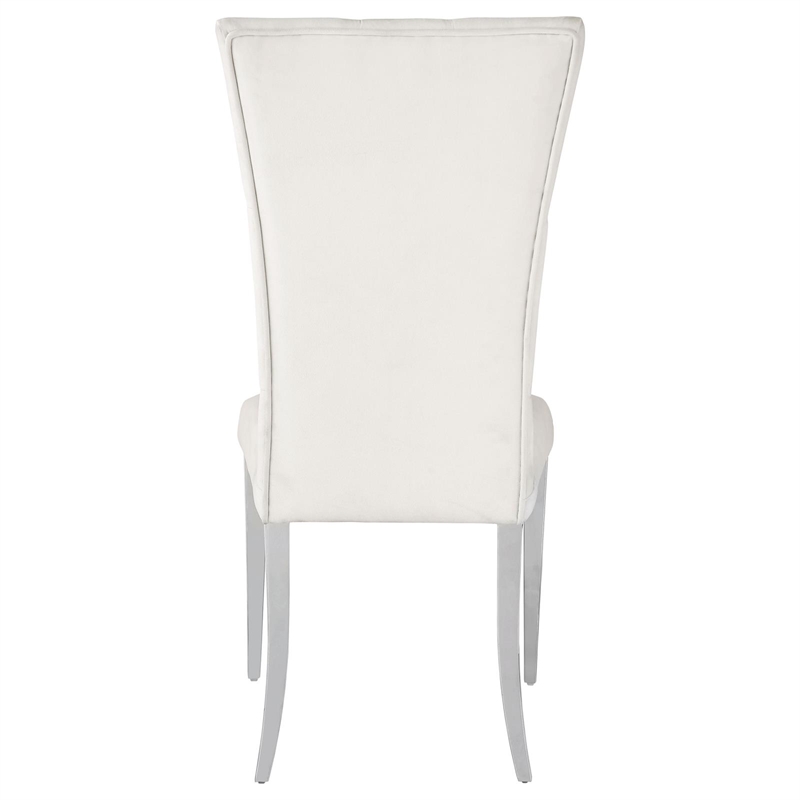 Kerwin Velvet Upholstered Dining Side Chair White