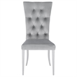Kerwin Velvet Upholstered Dining Side Chair Grey