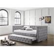 Mockern Upholstered Twin Daybed with Trundle Grey