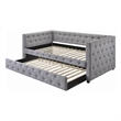Mockern Upholstered Twin Daybed with Trundle Grey