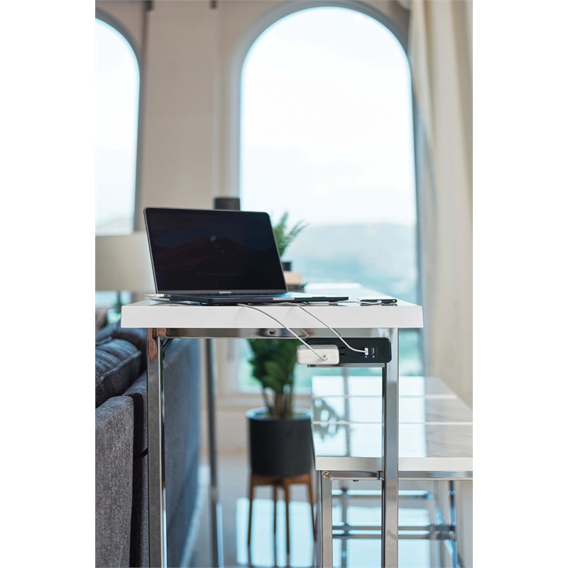 Marmot 4-piece Rectangular Counter Height Table Set Chrome