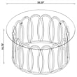 Monett Round Glass Top Coffee Table Chocolate Chrome