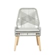 Nakia Woven Rope Dining Side Chairs Grey