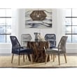 Nakia Woven Rope Dining Side Chairs Grey