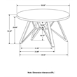 Neil Round 50-inch SmartTop Dining Table Gunmetal