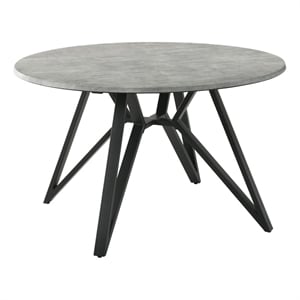 Neil Round 50-inch SmartTop Dining Table Gunmetal