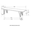 Neve Live Edge Wood Dining Bench Hairpin Legs Grey Sheesham