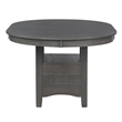 Lavon Oval 60-inch Extension Leaf Dining Table Medium Grey