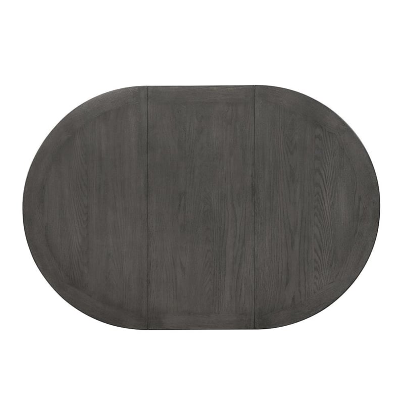 Lavon Oval 60-inch Extension Leaf Dining Table Medium Grey
