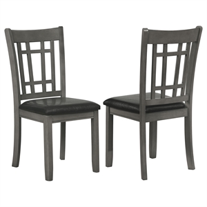 Coaster Lavon 19.25'' Wood Dining Side Chair in Black/Medium Gray
