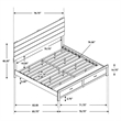 Brantford Wood Eastern King Storage Panel Bed Coastal White